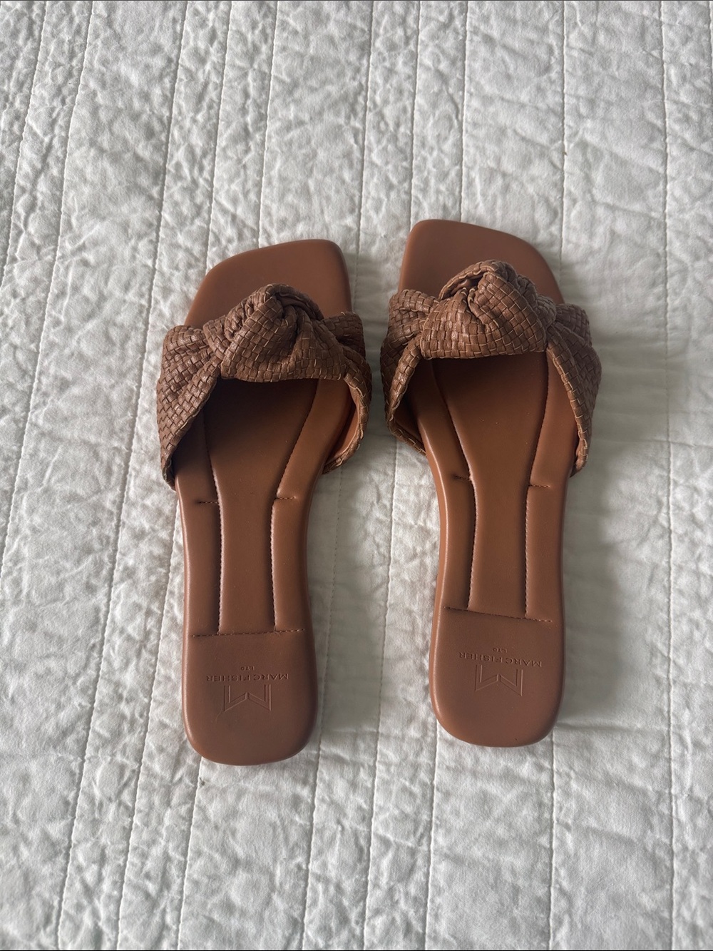 Marc Fisher Braided Slide Sandals in Brown